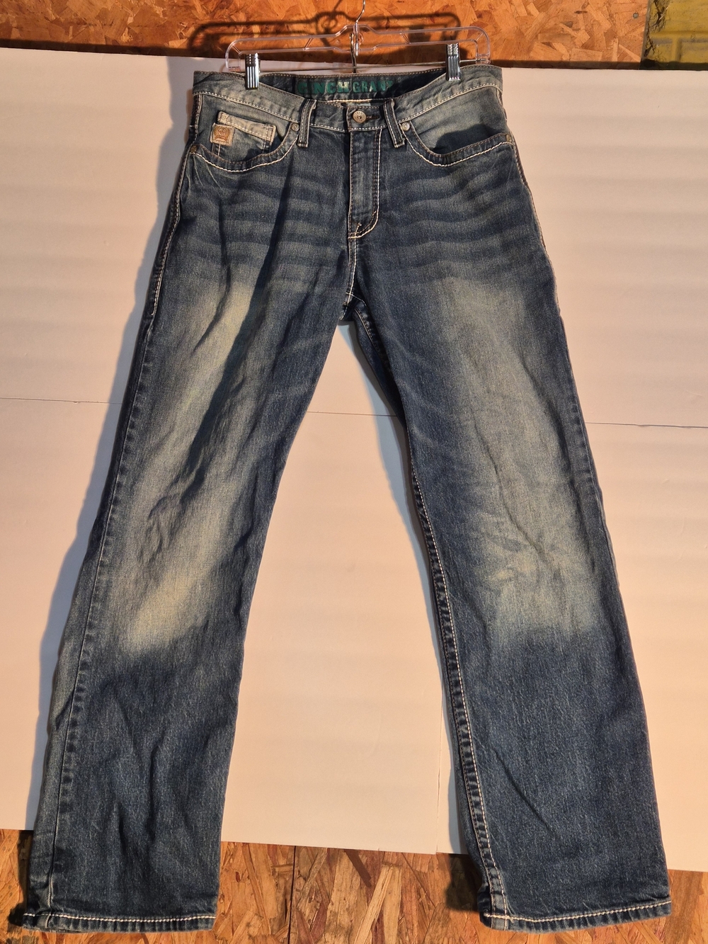 Cinch Men's Faded Blue Bootcut Jeans